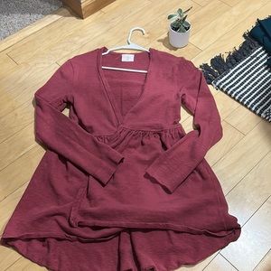 Burgundy cardigan